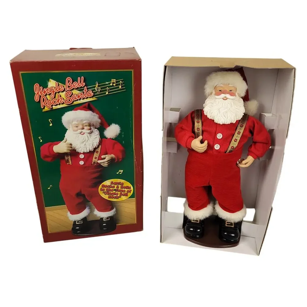 Vintage Christmas Fantasy Jingle Bell Rock Santa 1998 Edition #1 EUC In Box
